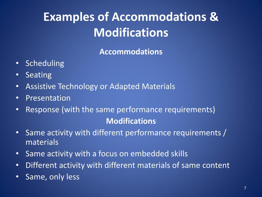 PPT - Differentiation Accommodations / Modifications PowerPoint