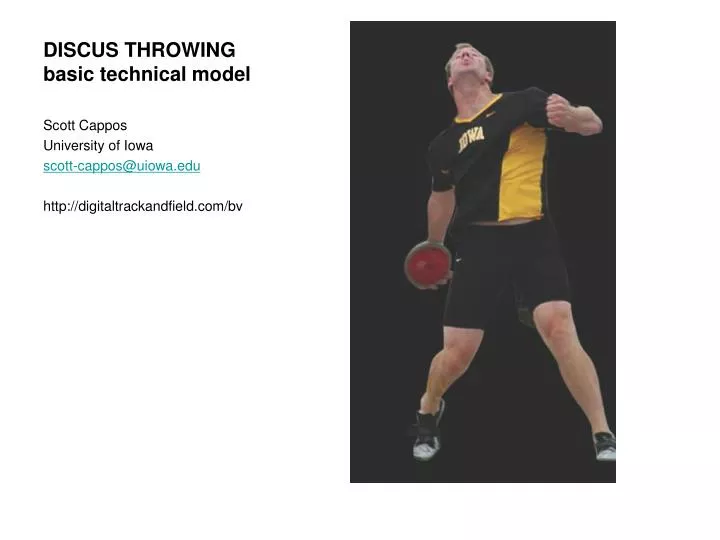 discus throwing basic technical model n.