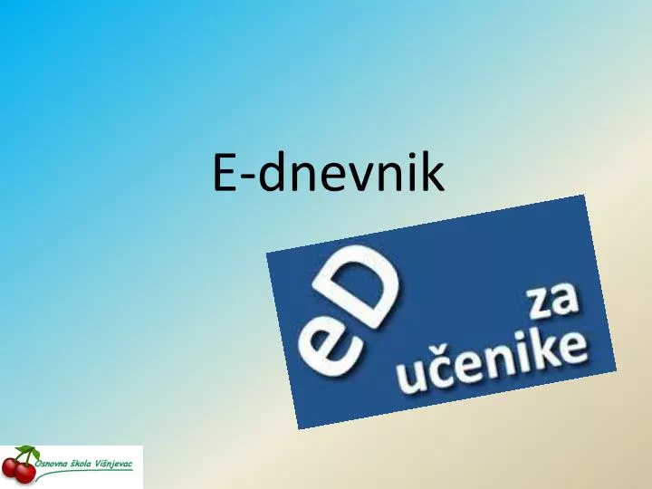 Ppt E Dnevnik Powerpoint Presentation Free Download Id