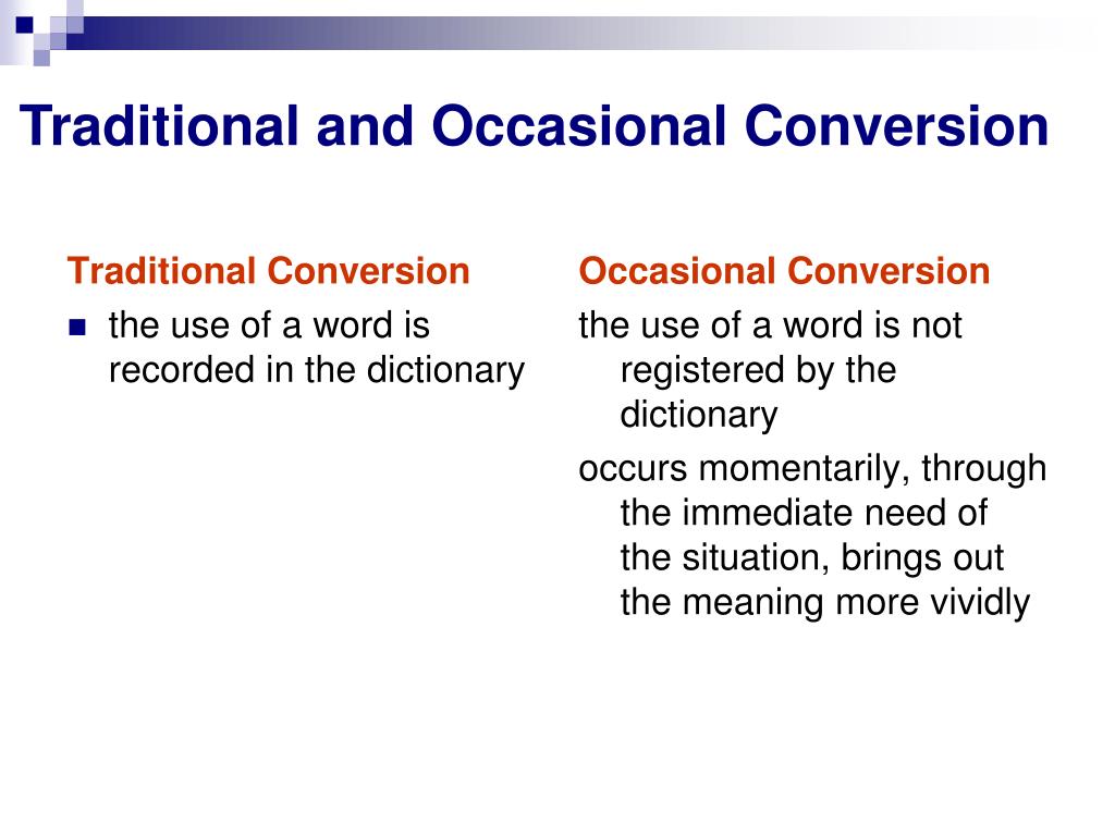 Word formation 4. Traditional and occasional Conversion. Conversion Dictionary. Conversion Words. Conversion Word formation.