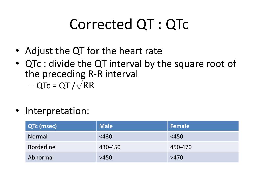 Qt To Qtc Calculation