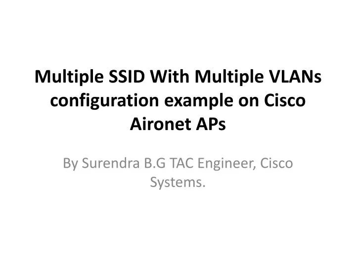 multiple ssid with multiple vlans configuration example on cisco aironet aps n.