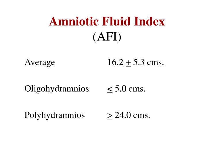 amniotic fluid normal range amniotic fluid normal range