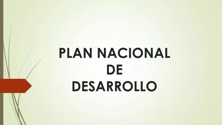 plan nacional de desarrollo n.
