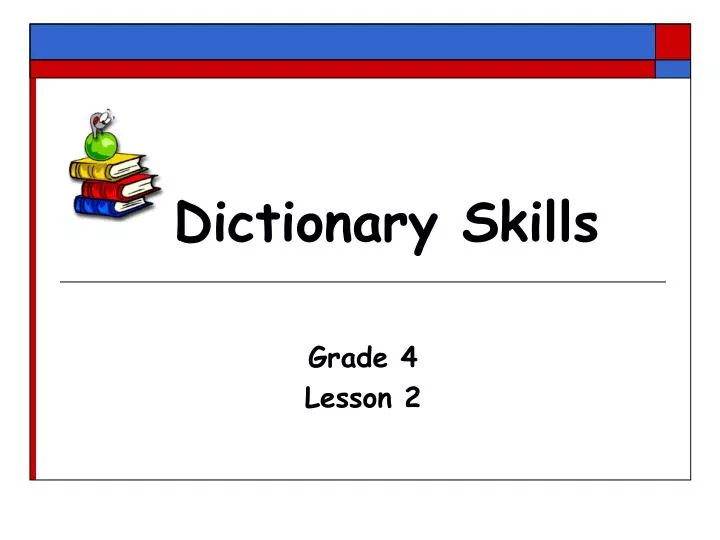 dictionary skills n.