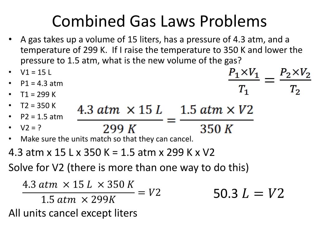 How To Do Combined Gas Law