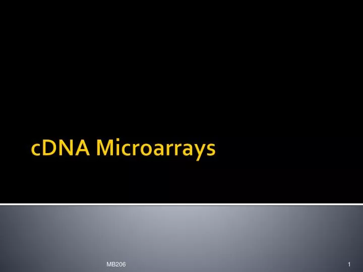 cdna microarrays n.
