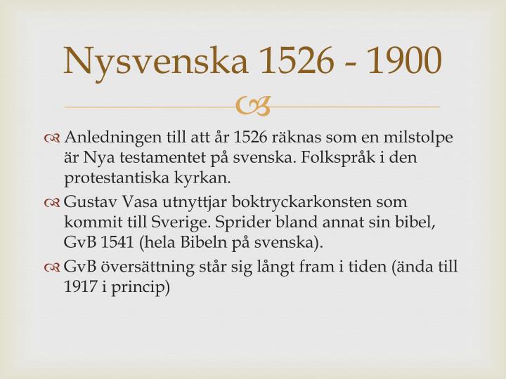 PPT - Nysvenska - Nusvenska PowerPoint Presentation - ID:5704088