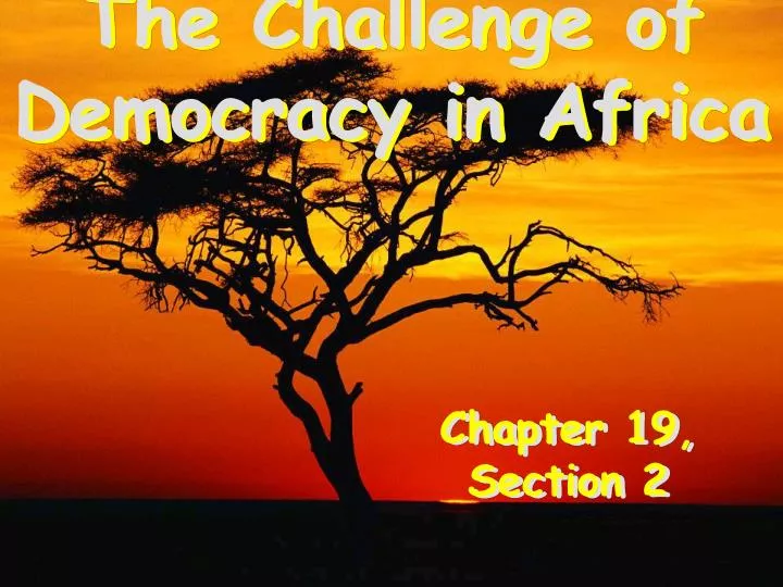 the challenge of democracy in africa n.