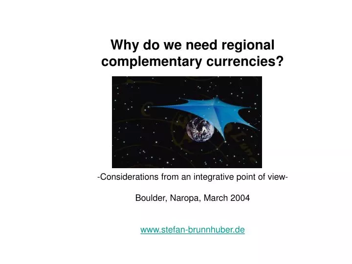 PPT Why do we need regional complementary currencies? PowerPoint