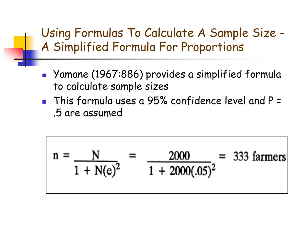 calculating sample size for research proposal