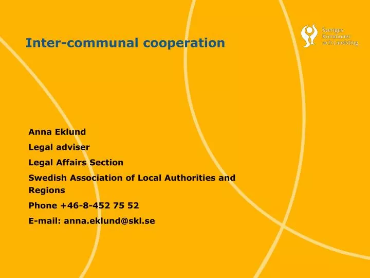 inter communal cooperation n.