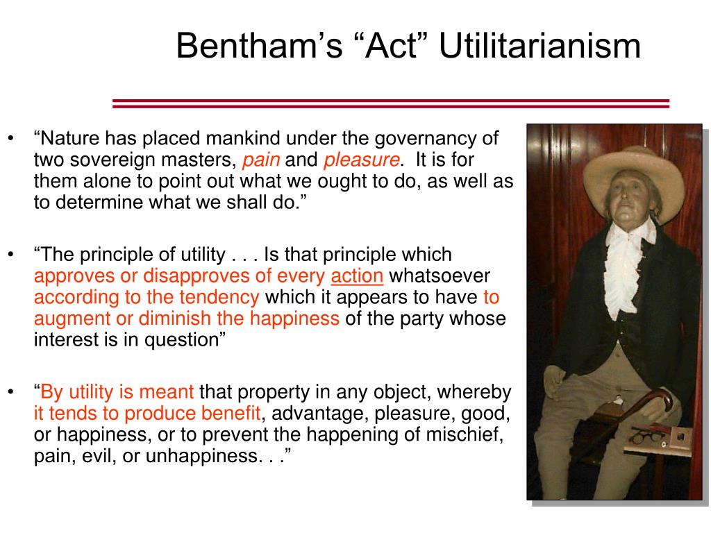 bentham's utilitarianism essay