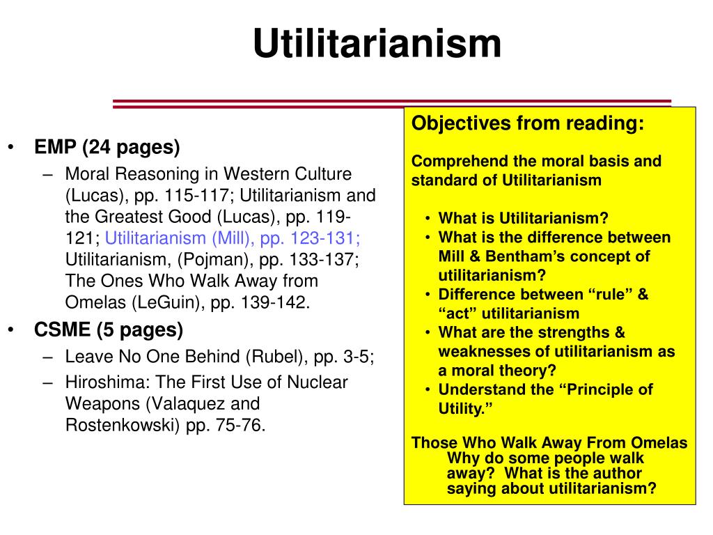 PPT - Utilitarianism PowerPoint Presentation, free download - ID:5706174
