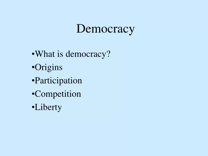 democracy n.