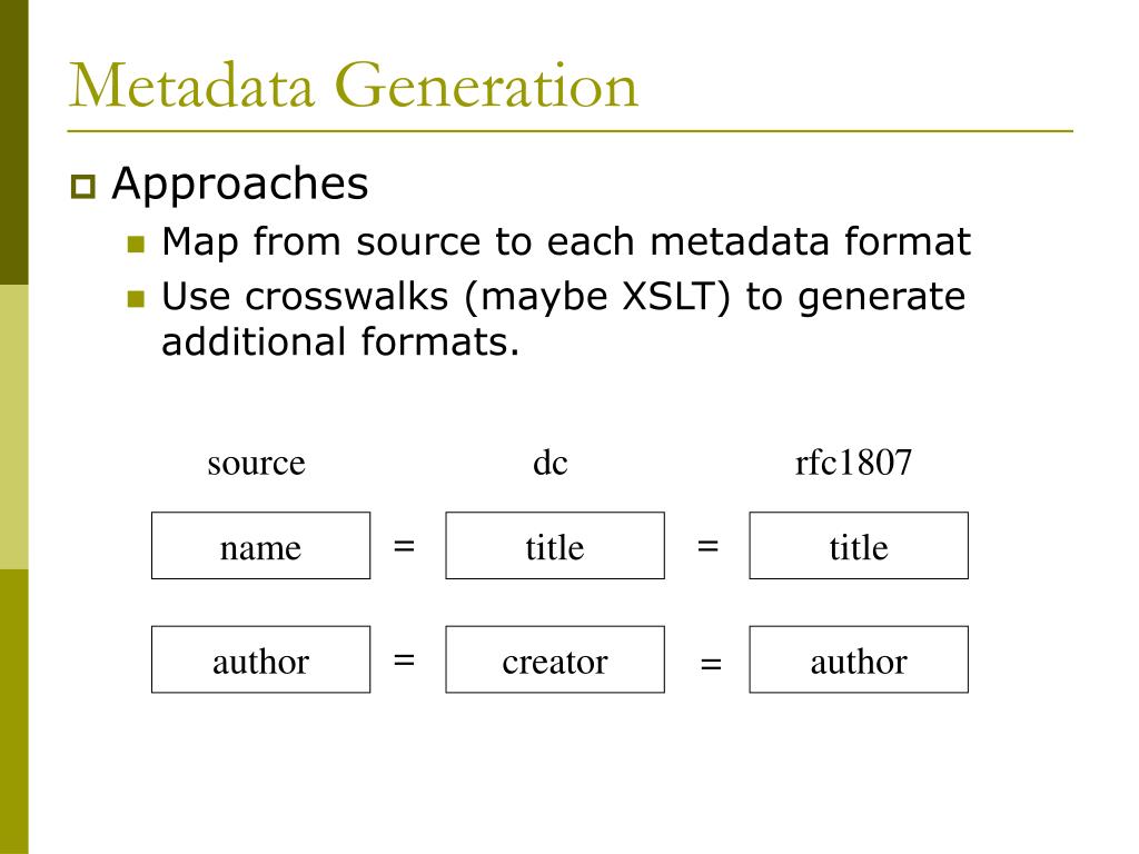PPT - OAI Protocol for Metadata Harvesting PowerPoint Presentation ...