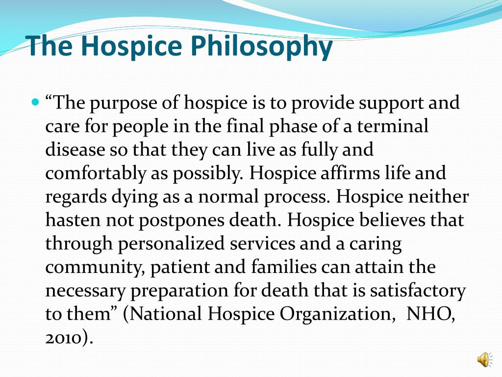 does hospice hasten death