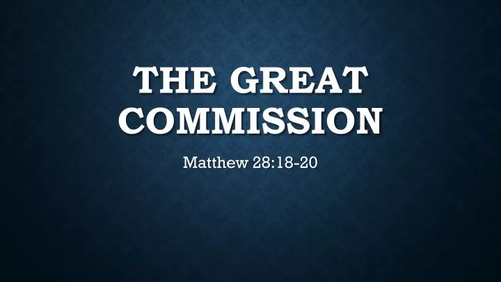 the great commission n.