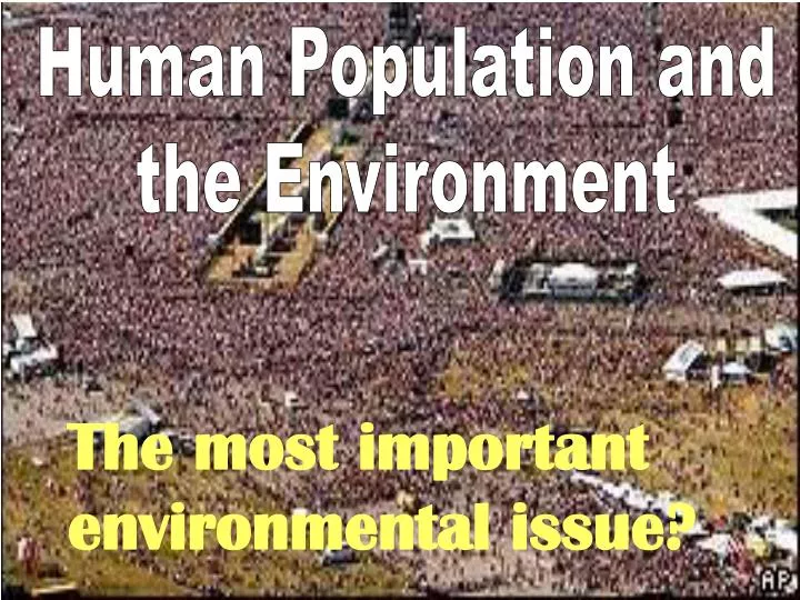 Ppt Human Population And The Environment Powerpoint Presentation