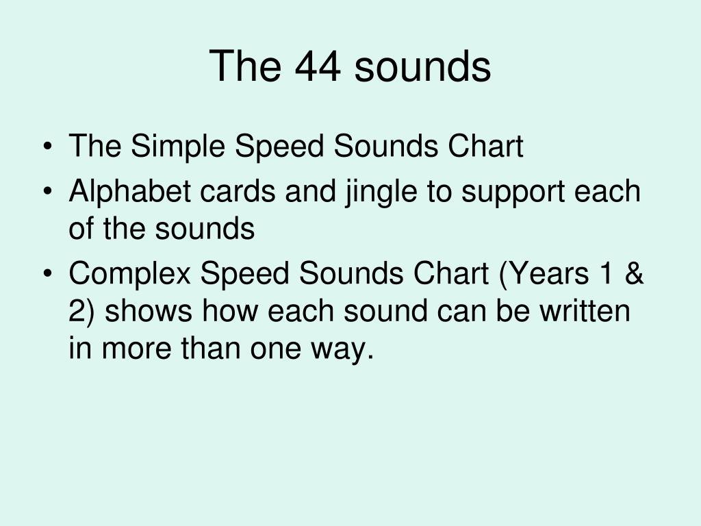 Rwi Speed Sounds Chart