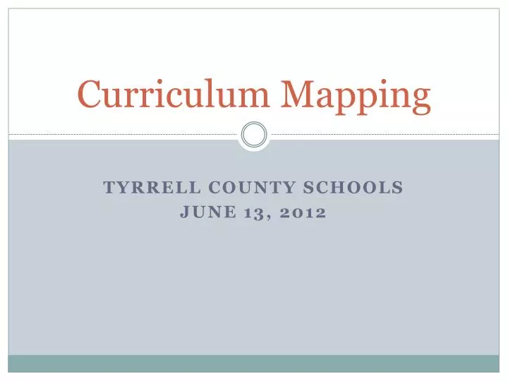 curriculum mapping n.