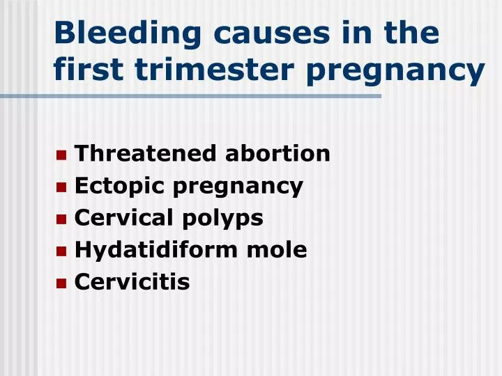 ppt presentation on bleeding in early pregnancy