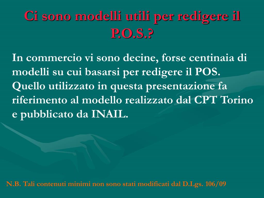 PPT - IL Piano Operativo di Sicurezza PowerPoint Presentation, free  download - ID:5710184