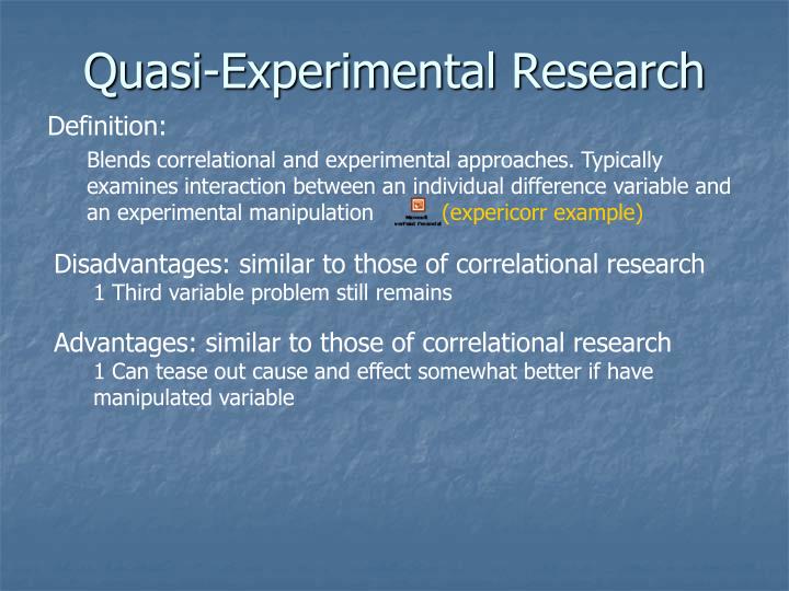 quasi experimental research meaning