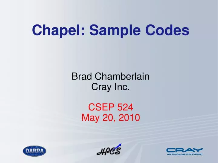 chapel sample codes n.
