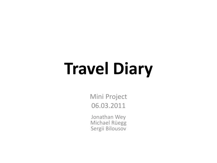 travel diary n.