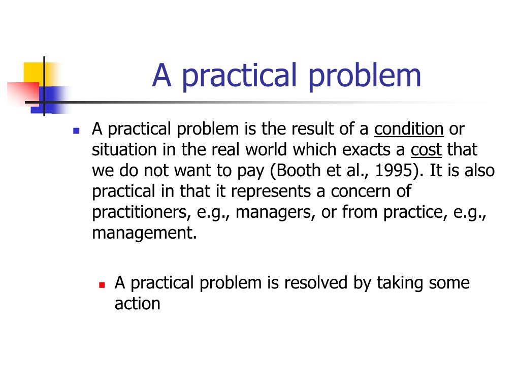 practical problems examples in research