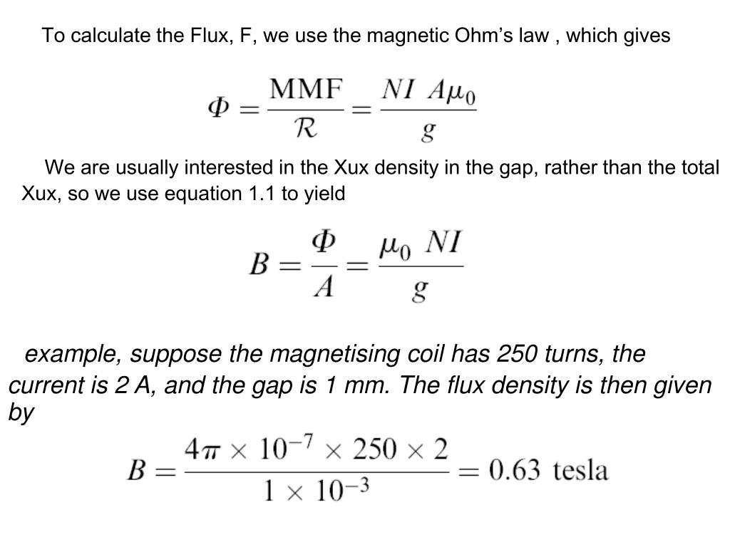 equation for magnetic flux equation for magnetic flux