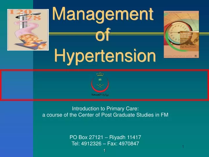 management of hypertension in diabetes ppt