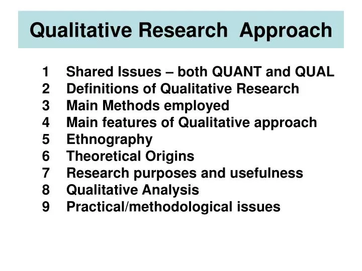PPT - Qualitative Research Approach PowerPoint ...

