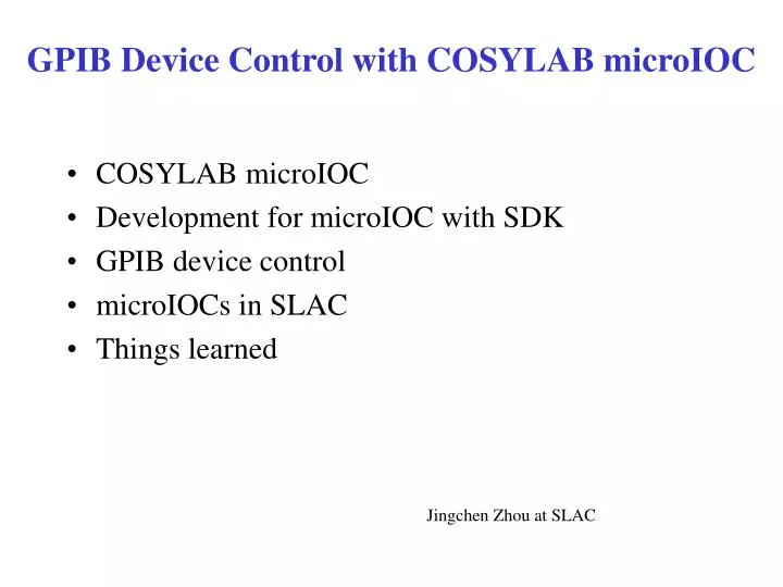 gpib device control with cosylab microioc n.