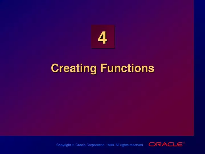 creating functions n.
