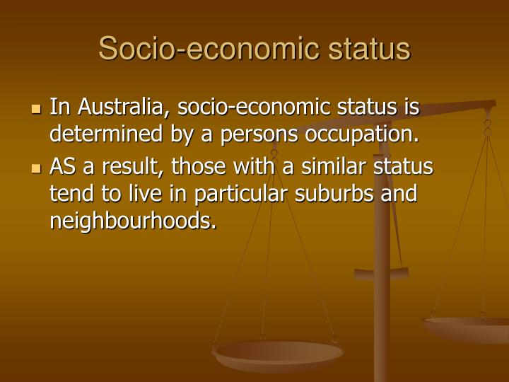 socioeconomic status