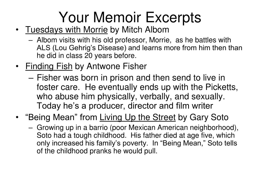 PPT - What is a MEMOIR? PowerPoint Presentation, free ...