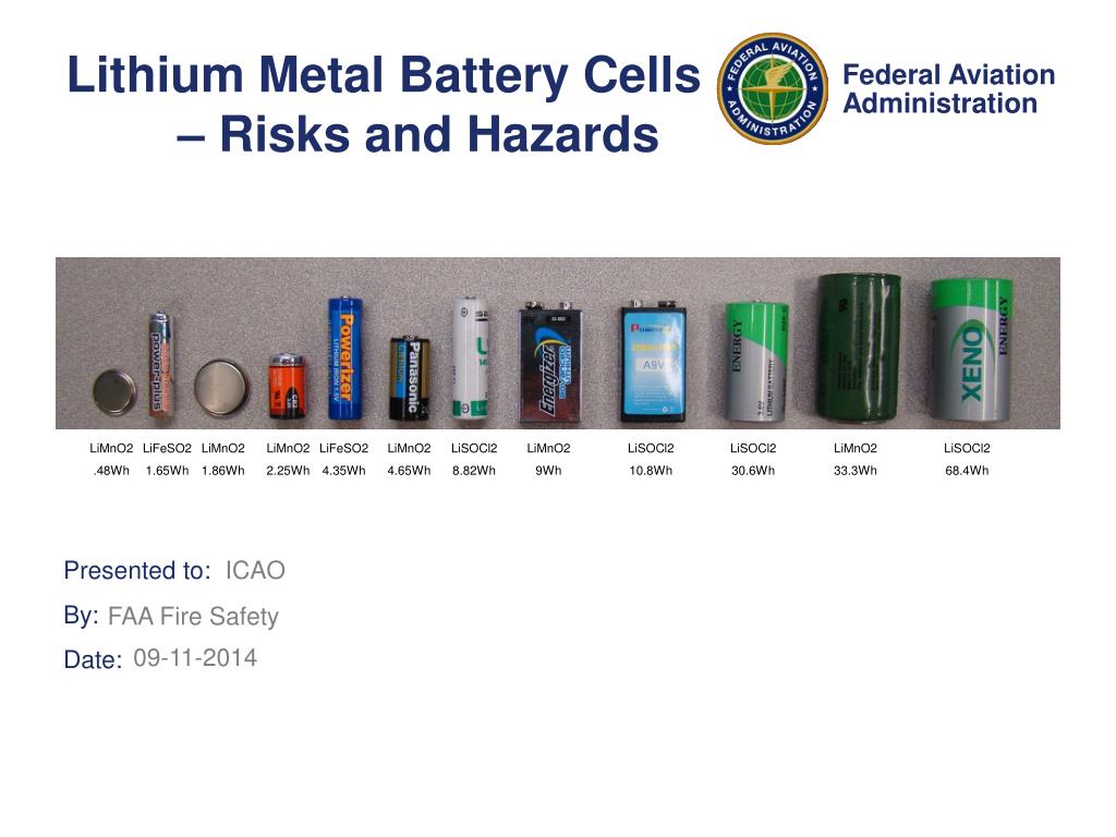PPT - Lithium Metal Battery Cells – Risks and Hazards PowerPoint  Presentation - ID:5716164