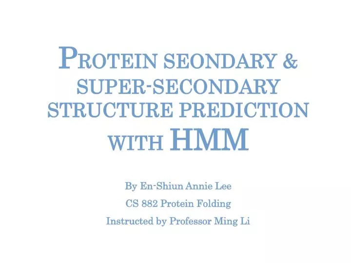super secondary structure of protein ppt
