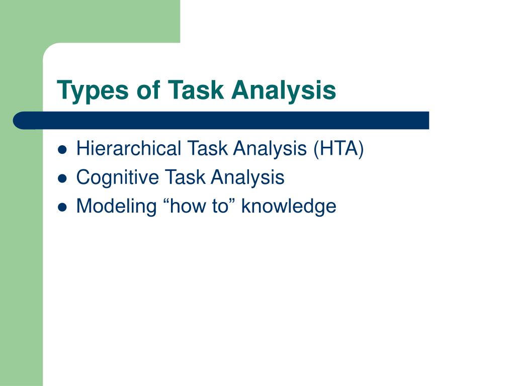 task analysis definition in education