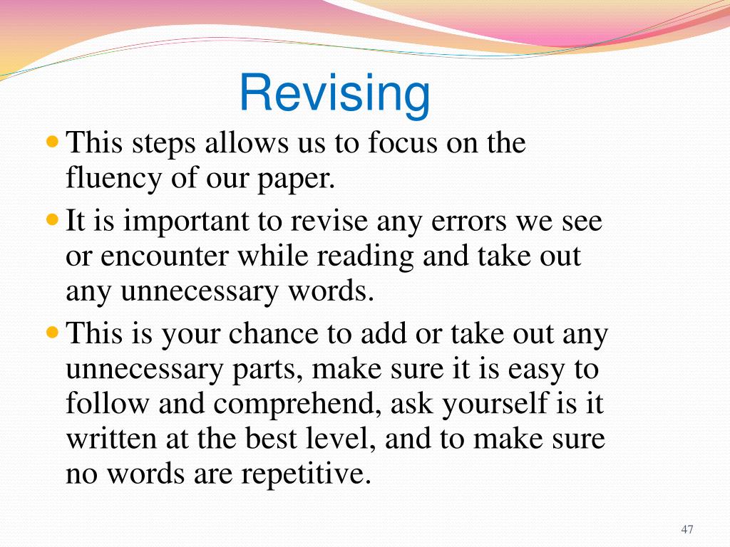 revising an essay involves