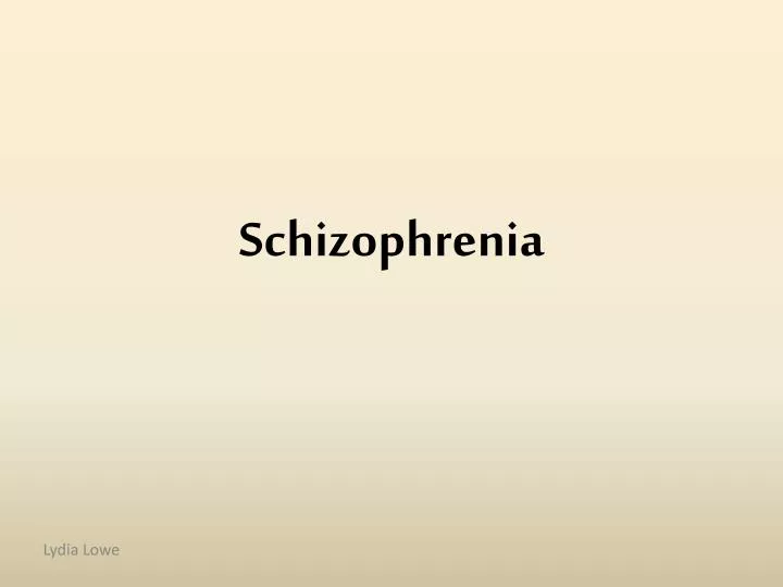 schizophrenia n.
