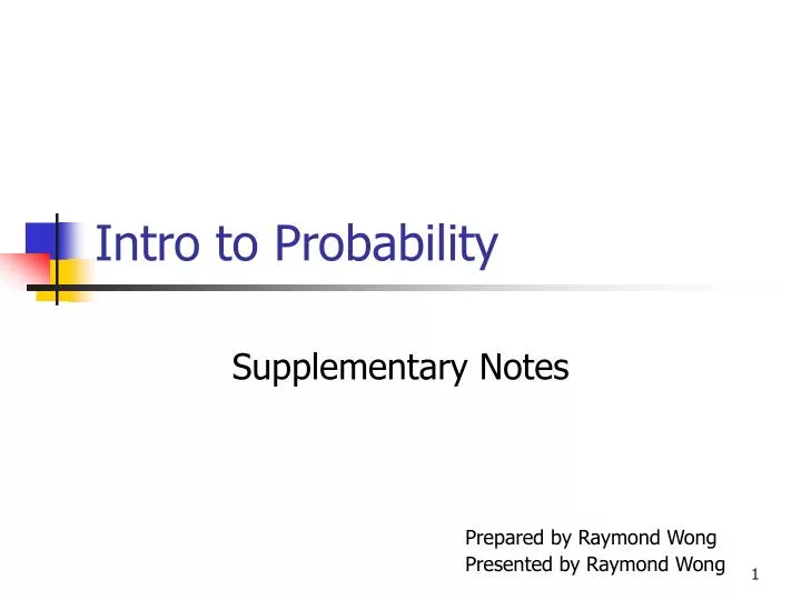 intro to probability n.