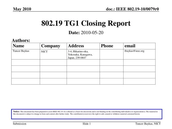 802 19 tg1 closing report n.