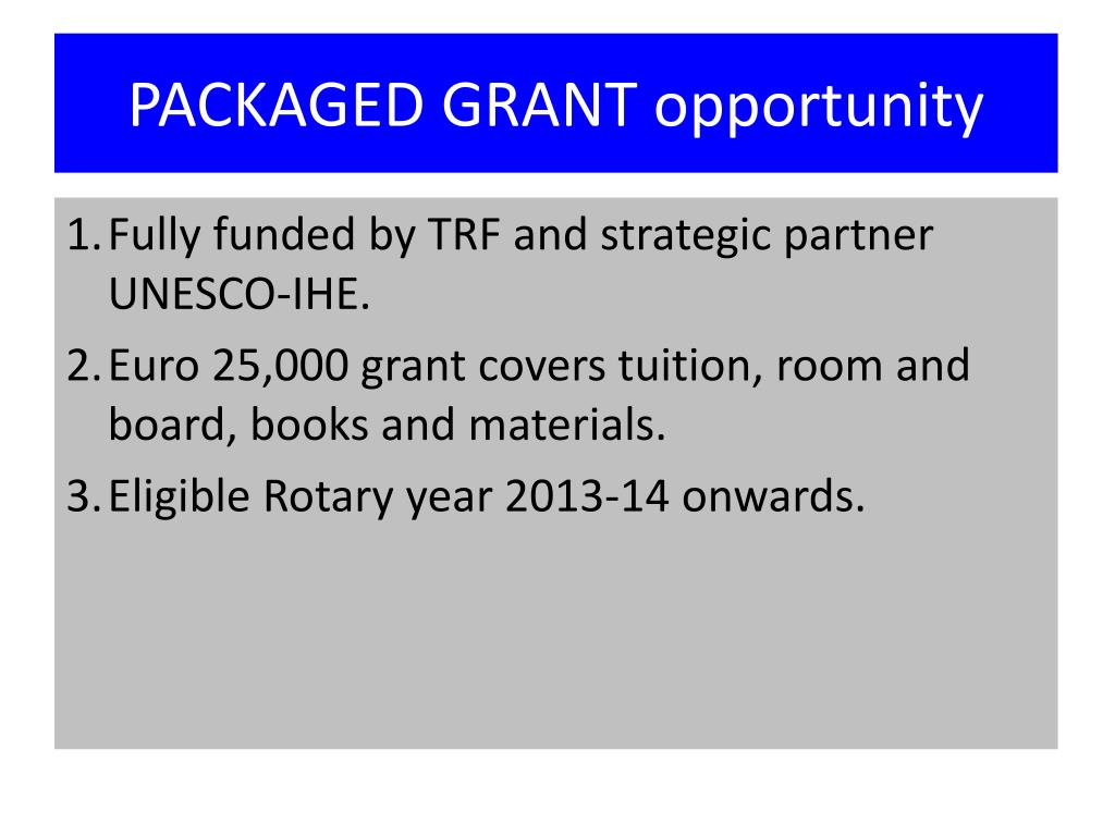 Ppt Trf Packaged Grant Scholarship Powerpoint Presentation