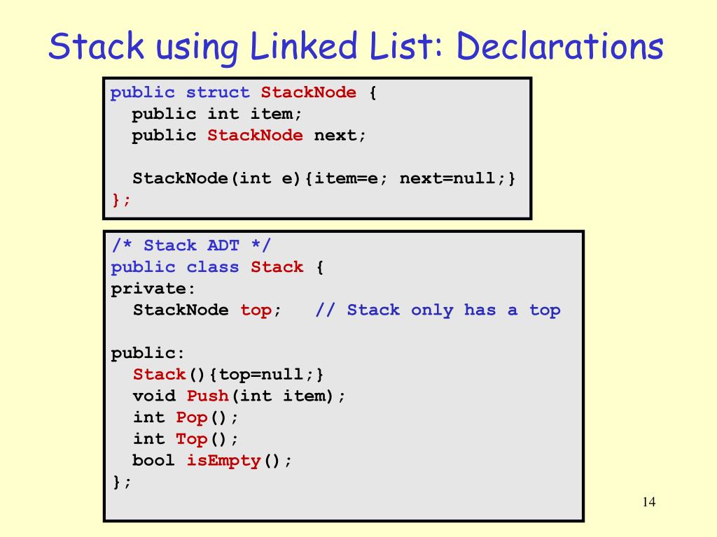 Implement Stack Using Linked List Algorithm