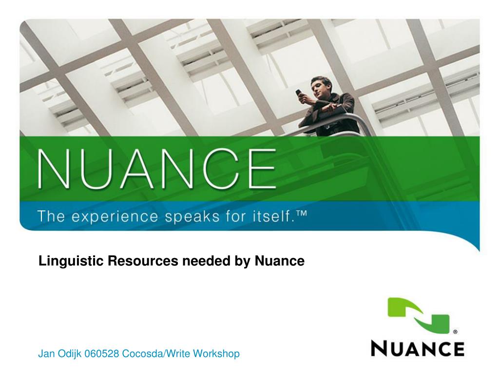 PPT - Linguistic Resources needed by Nuance PowerPoint Presentation, free download - ID:5718925