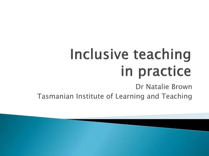 PPT - Inclusive Teaching I N Practice PowerPoint Presentation, Free ...