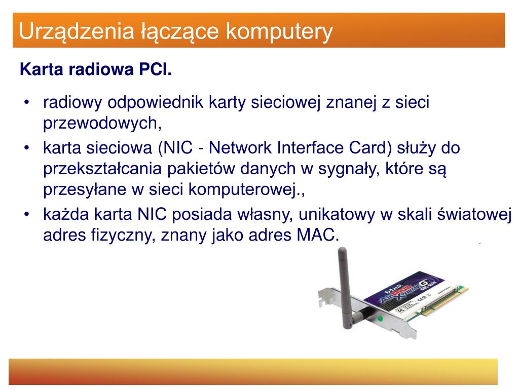 PPT - Urządzenia Lokalnych Sieci Komputerowych PowerPoint Presentation -  ID:5719508